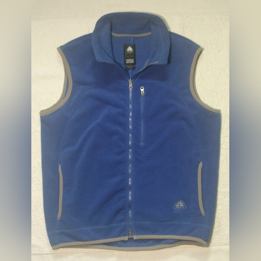 NIKE ACG Blue Therma Fit Layer Fleece Active Vest w Pockets - Mens M